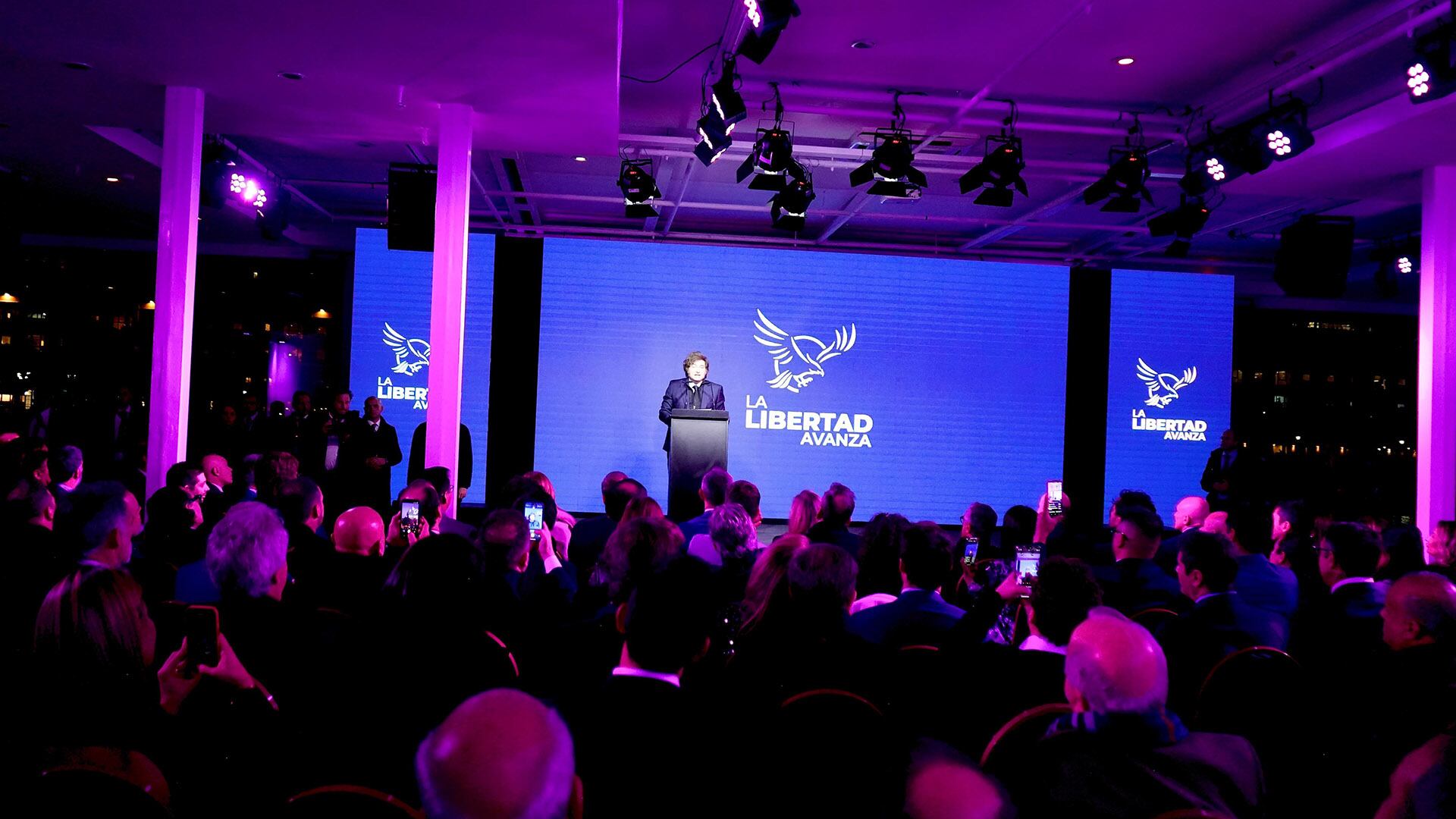 Javier Milei en acto de LLA en Puerto Madero