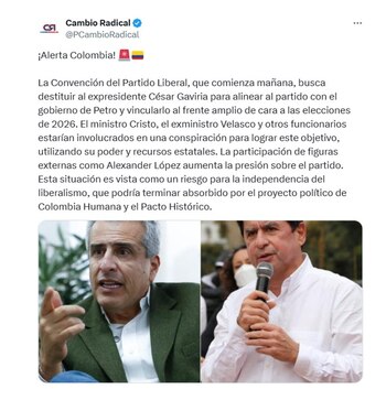 Con esta publicación, el partido