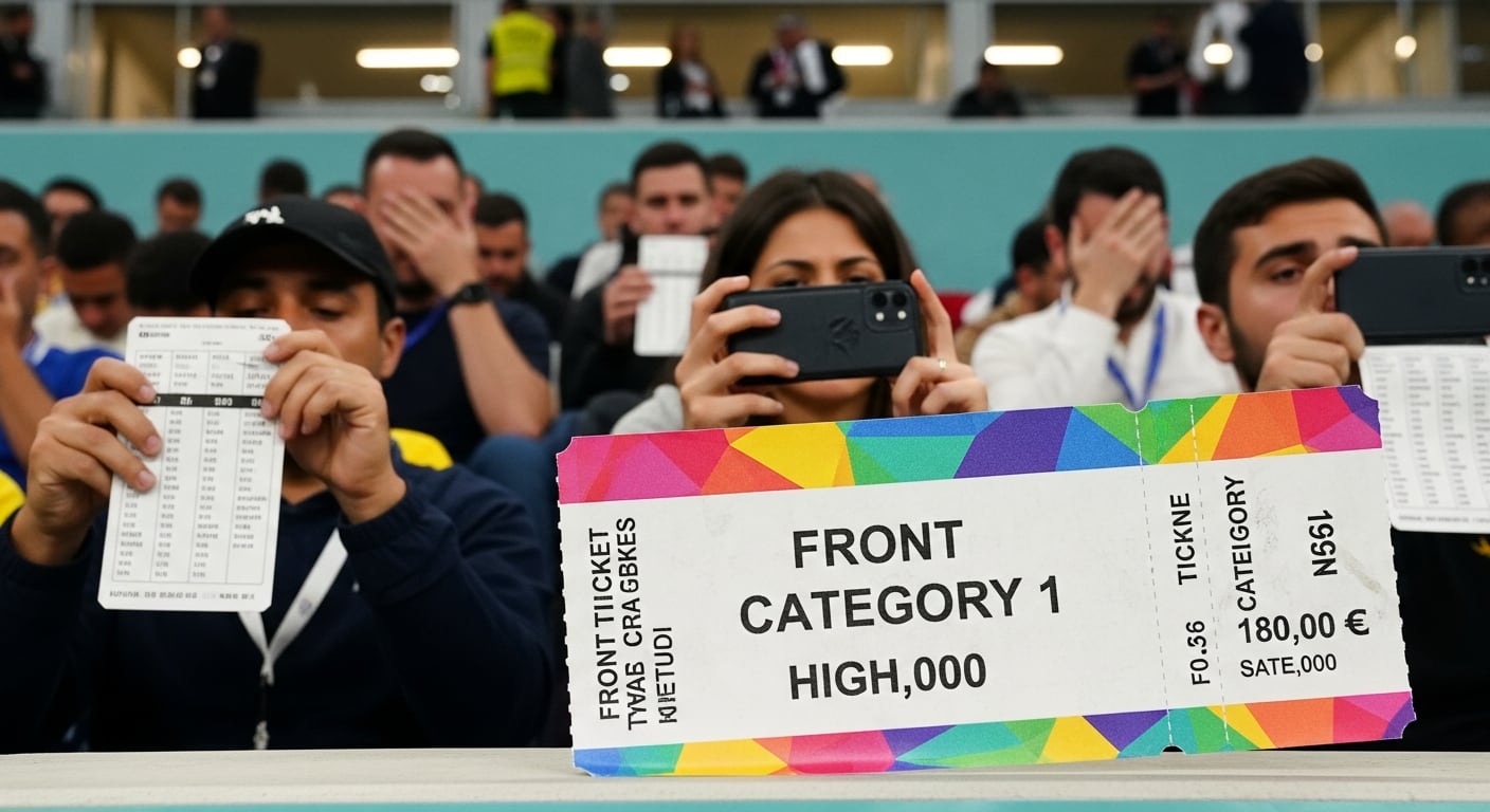 Una composición editorial muestra boletos de la Copa Mundial 2026, destacando un boleto