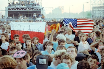Roger Waters en Berlín en 1990