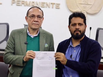 Antonio Sanguino y Alfredo Mondragón lideraron la radicación de la ponencia del proyecto de ley - crédito Ministerio del Trabajo