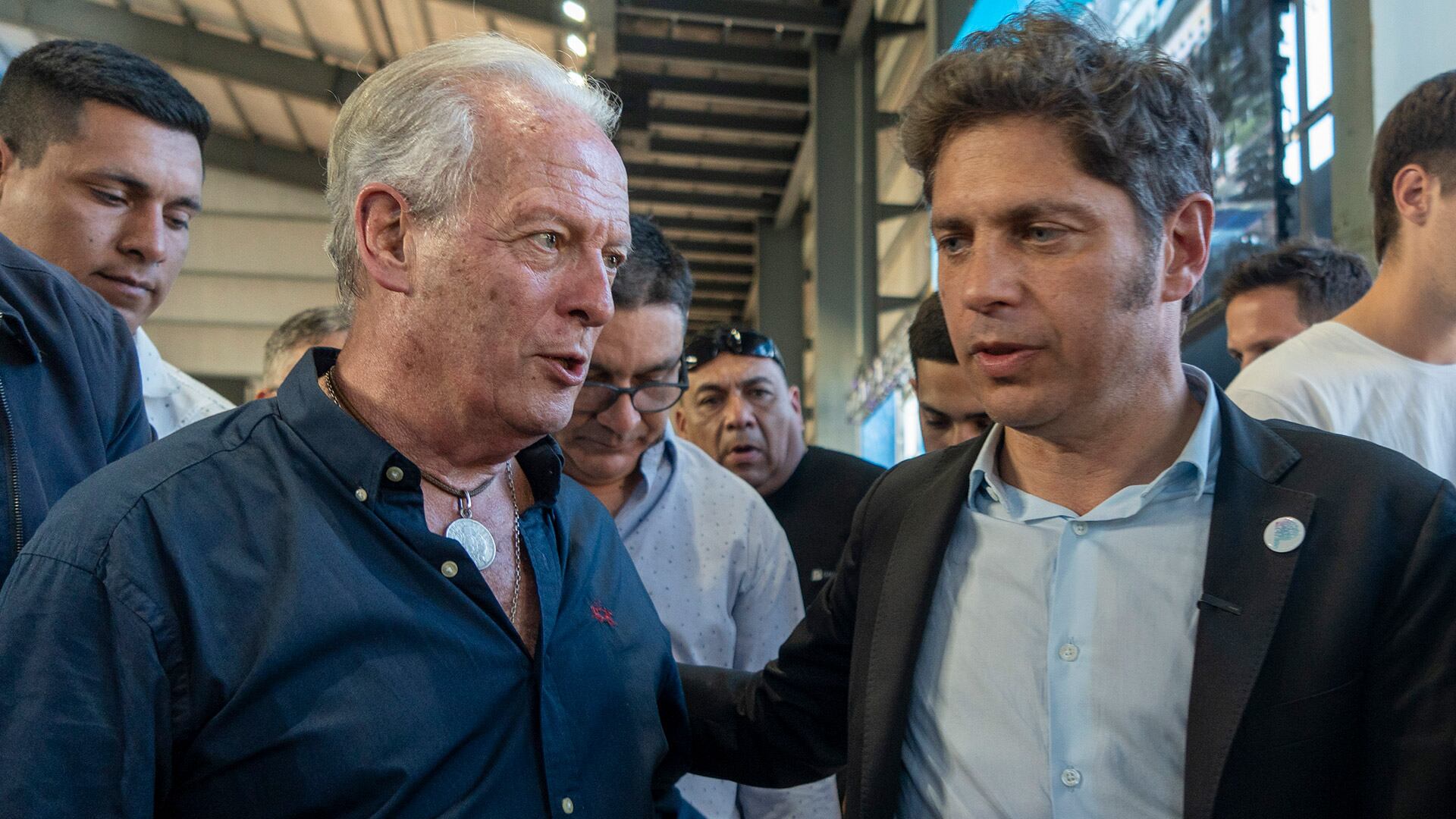 Andrés Rodríguez y Axel Kicillof, durante la inauguración de un sanatorio de UPCN en Zárate (Fotos gentileza Guido Piotrowsky)