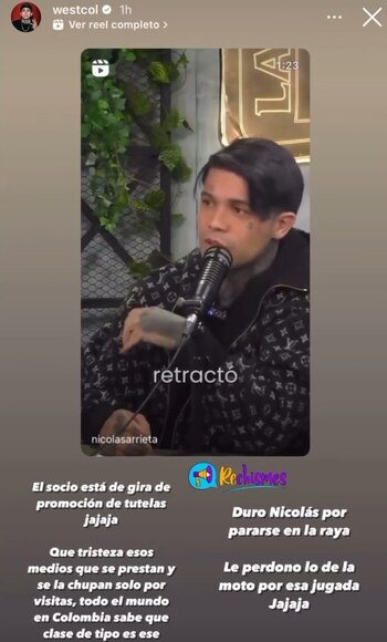 Westcol respondió a los comentarios