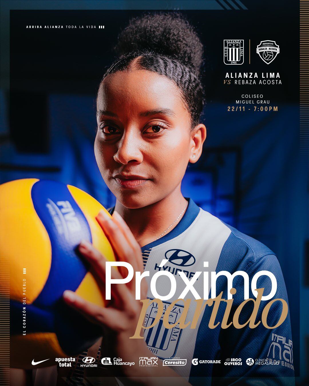 Horarios Alianza Lima vs Rebaza Acosta por la Liga Peruana de Vóley 2025/26