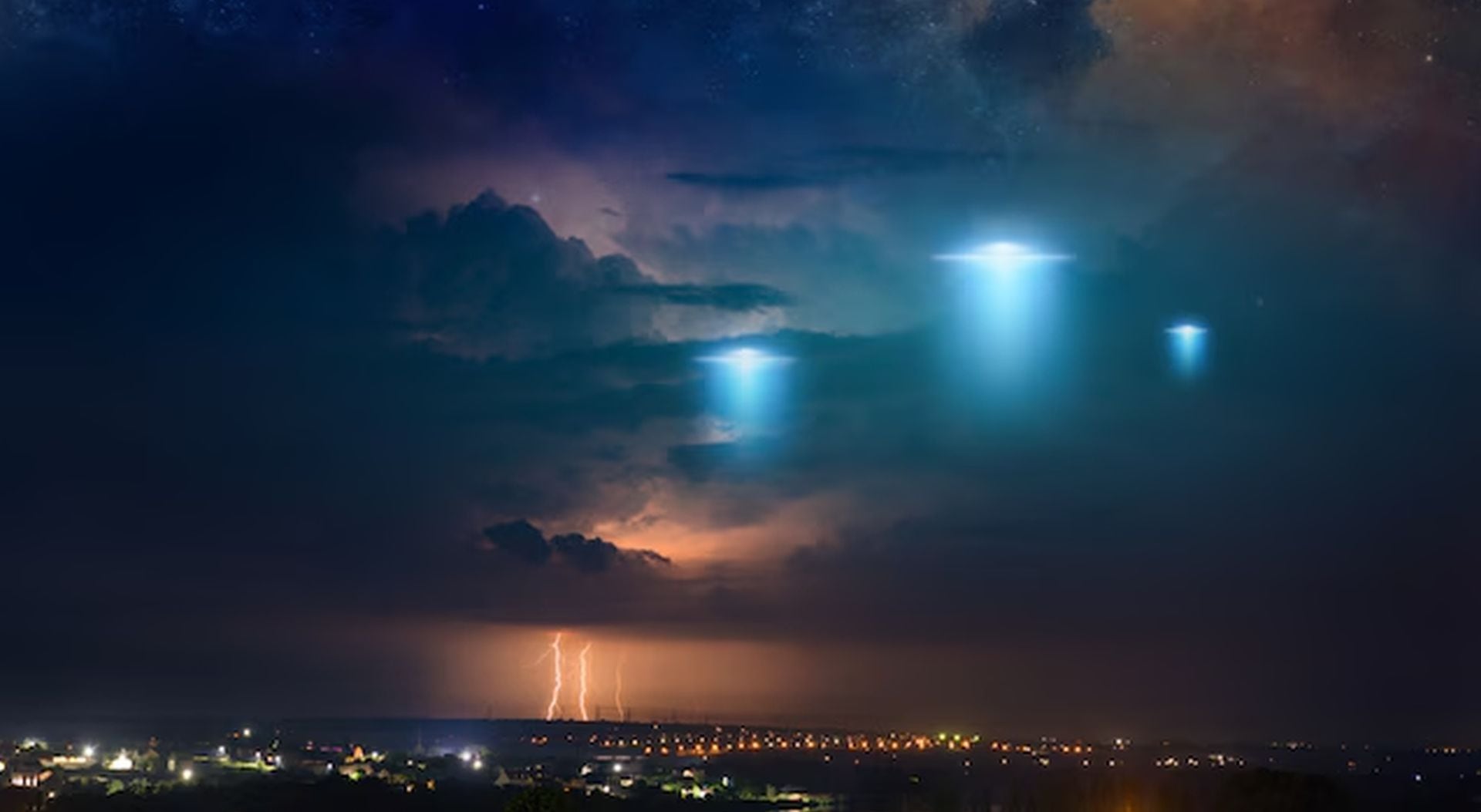 Una imagen de platillos volantes (Magnific)