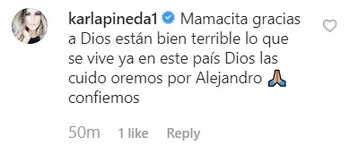 El mensaje de Karla Pineda