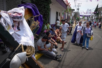 CIUDAD DE MÉXICO 18ABRIL2025.- Nazarenos