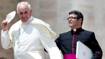 Fabián Pedacchio, junto al papa