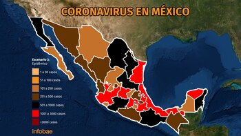 Mapa del coronavirus en México