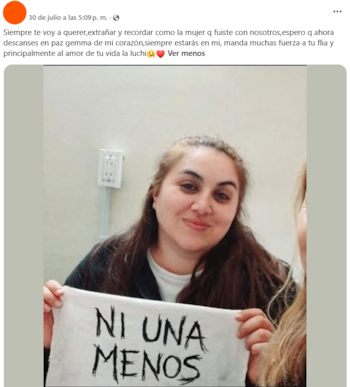 La hija de Marín se despidió de Gemma en redes sociales