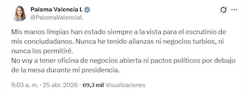 - crédito @PalomaValenciaL/X