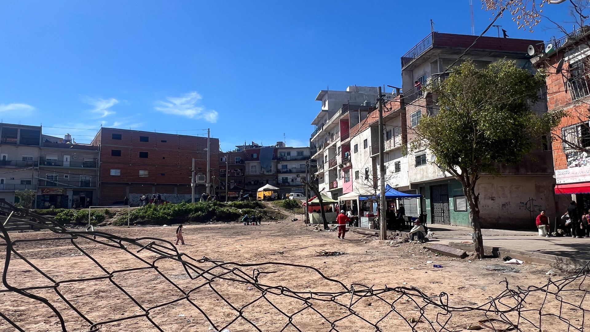 La foto fue en el barrio Las Acharas en Villa Celina (Gaston Taylor)
