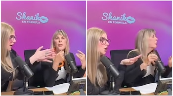 Analu Salazar interrumpió la entrevista para confrontar a Di Monte sobre los audios compartidos por su expareja