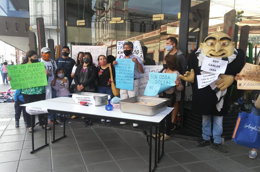 El bloqueo al Hotel Provincial Plaza de Salta se produjo en 2021