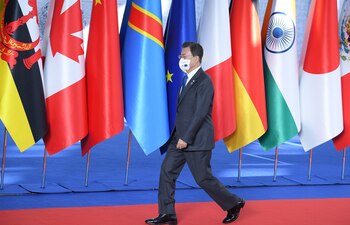 El presidente surcoreano, Moon Jae-in,