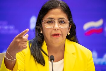 Foto de archivo de la vicepresidenta de Venezuela, Delcy Rodríguez. EFE/ Miguel Gutiérrez