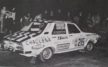 Recalde en acción sobre el