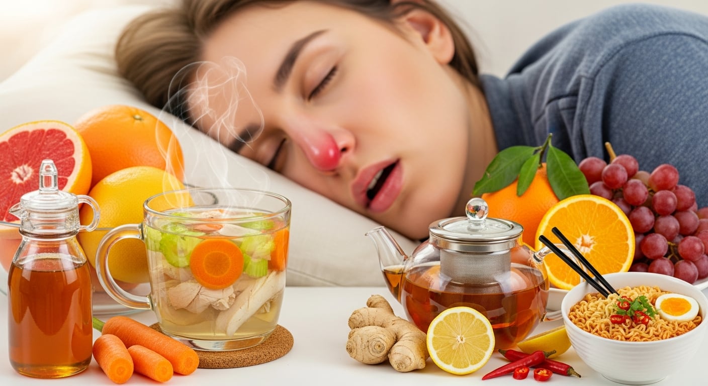 La congestión nasal puede aliviarse con alimentos hidratantes y antiinflamatorios recomendados por expertos en resfriados y alergias(Imagen Ilustrativa Infobae)