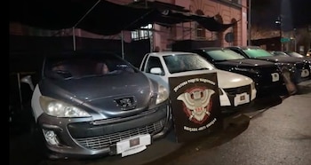 La banda perdió varios autos (algunos de alta gama) (Ministerio del Interior)