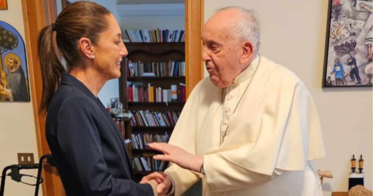 Claudia Sheinbaum envía mensaje de apoyo al papa: "Le deseo pronta recuperación"