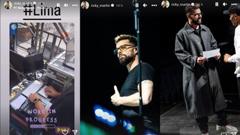 Ricky Martin durante sus ensayos