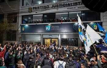 Cristina Kirchner en la puerta