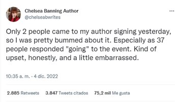 “Un poco avergonzada”, tuiteó Chelsea