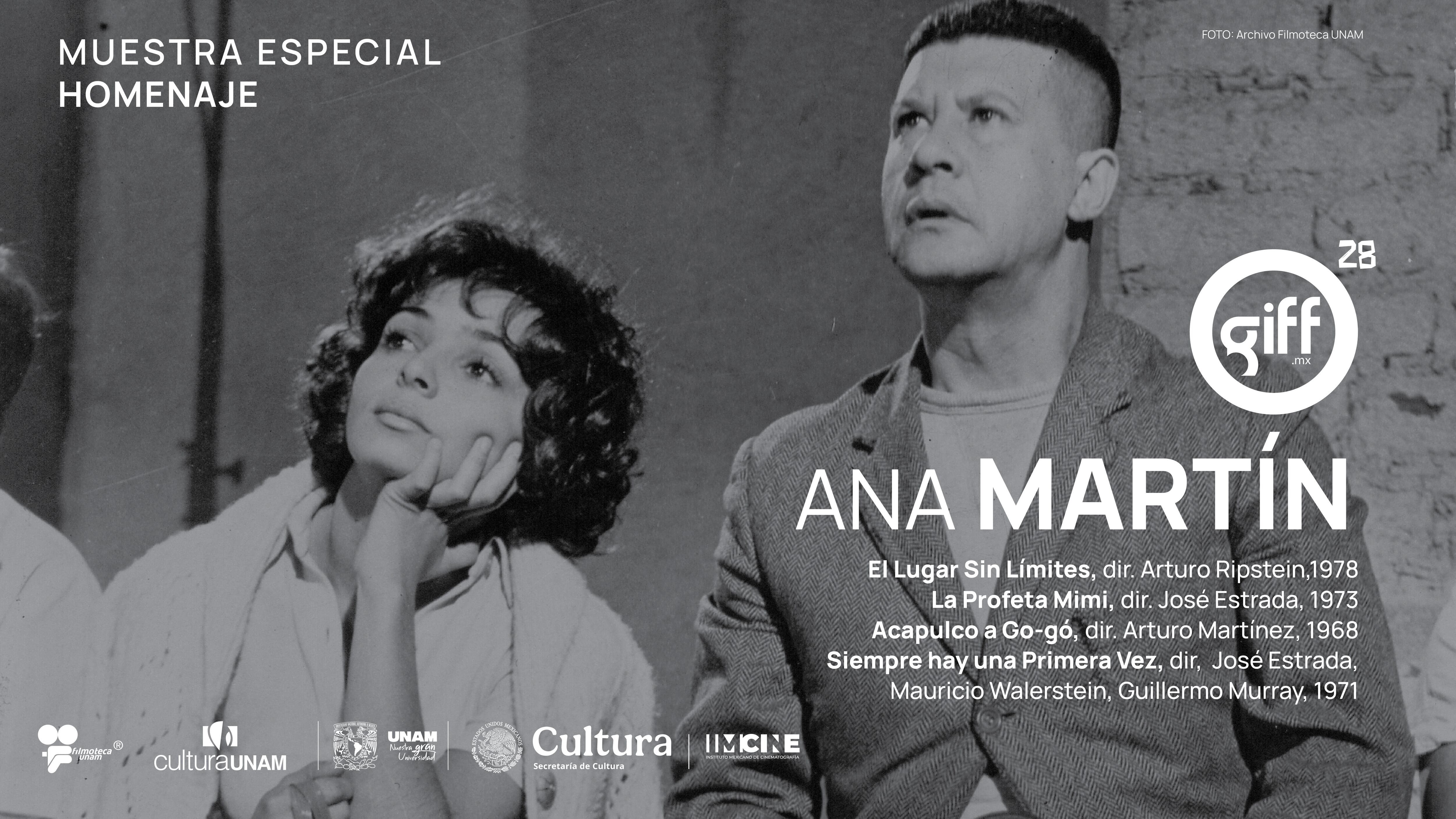 Carlos Carrera y Ana Martín recibirán el galardón de Plata “Más Cine” y la Medalla de la Filmoteca de la UNAM.(Ana Martín GIFF)