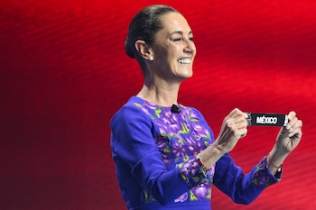 Mexico's President Claudia Sheinbaum shows