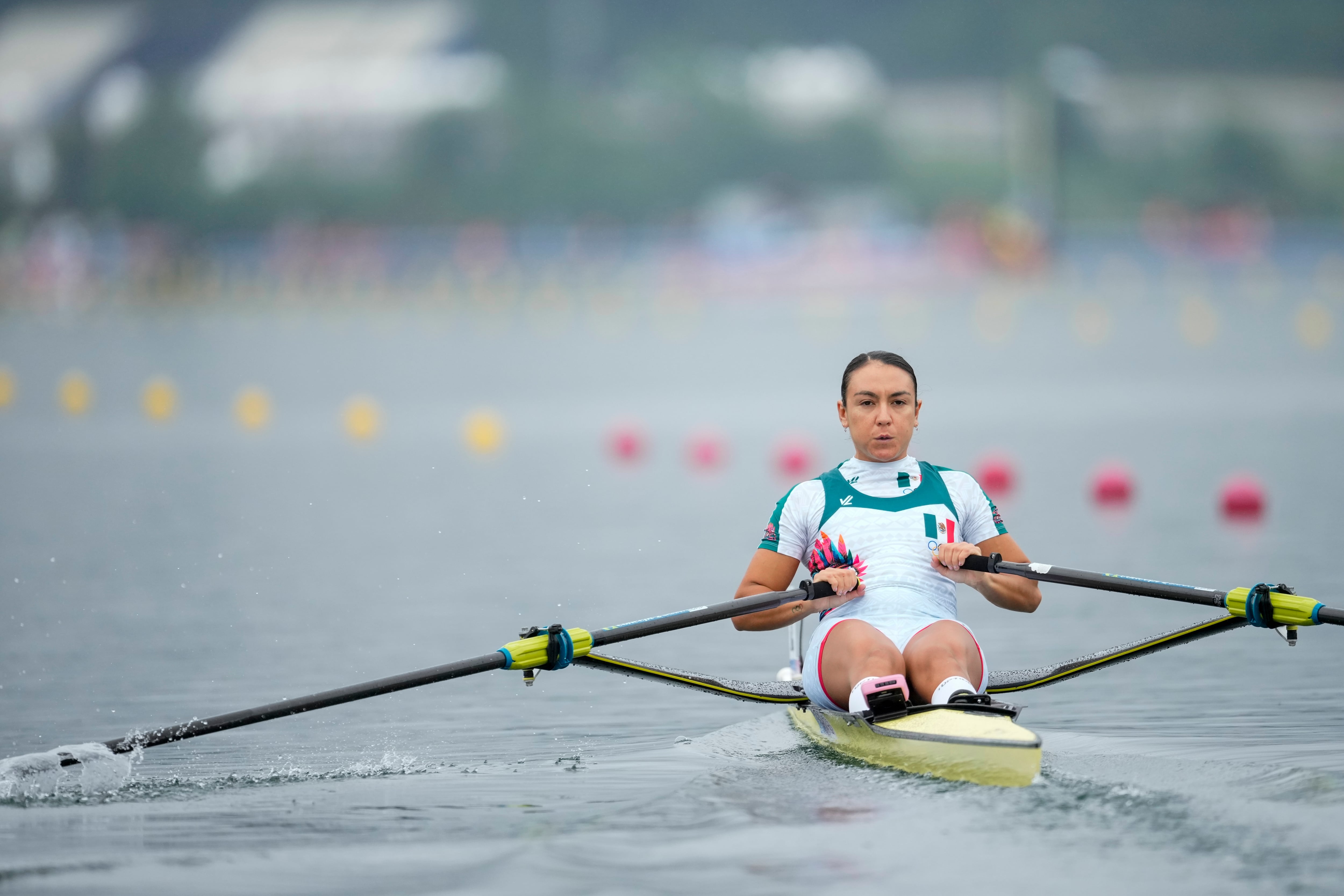 Kenia Lechuga en los Juegos Olímpicos de París 2024. (AP Photo/Ebrahim Noroozi)