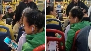 La pasajera hizo caso omiso