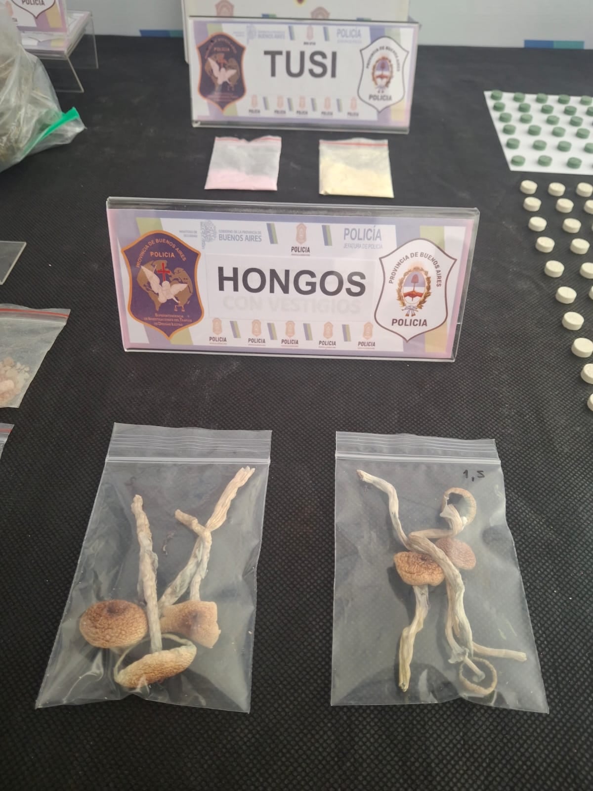 En los operativos también se halló tusi, también llamada cocaína rosa