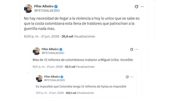 El humorista Piter Albeiro escribió mensajes violentos en X ante resultados electorales - crédito @PITERALBEIRO/X