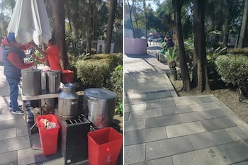 Un puesto de tamales en