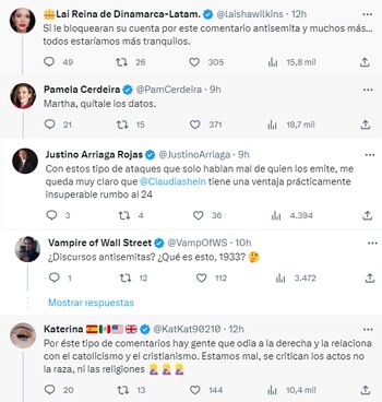 Algunos de los comentarios que