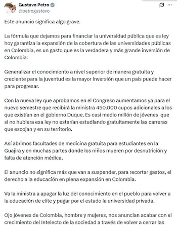 - crédito @petrogustavo/X