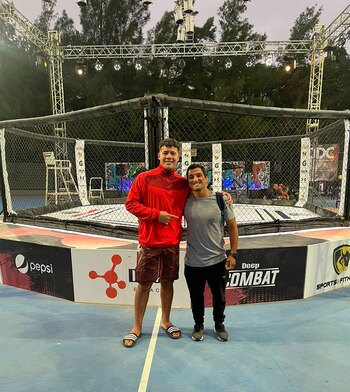 Gianluca Oporto con Olmedo, su