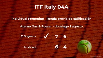 Tess Sugnaux logra vencer en