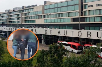Una pareja detenida en la estación de autobuses de Zaragoza al intentar huir al extranjero tras un homicidio en La Almunia. (Guardia Civil)
