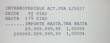 Tasa del plazo fijo UVA