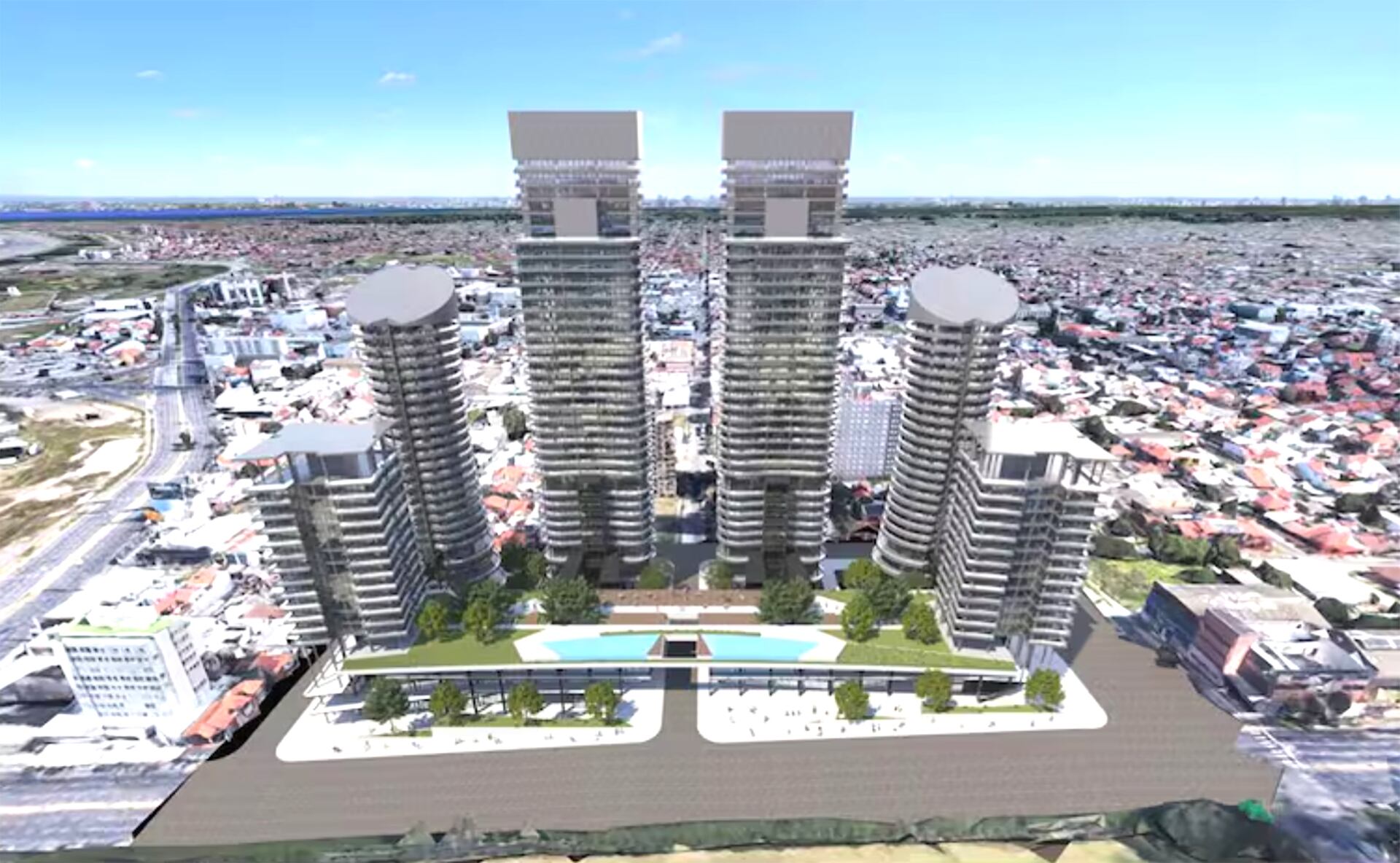 Playa Varese y Playa Chica concentran los principales desarrollos en altura, donde las construcciones deben respetar el cono de sombra para garantizar luz solar en las playas