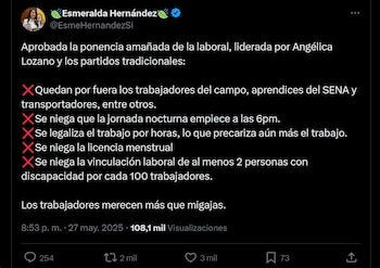 La senadora del Pacto Histórico