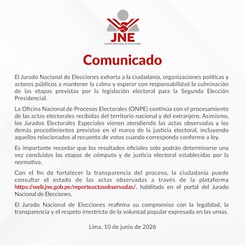 Fujimori destaca el voto extranjero como clave en la definición electoral