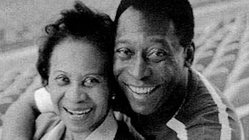 Pelé junto a Doña Celeste