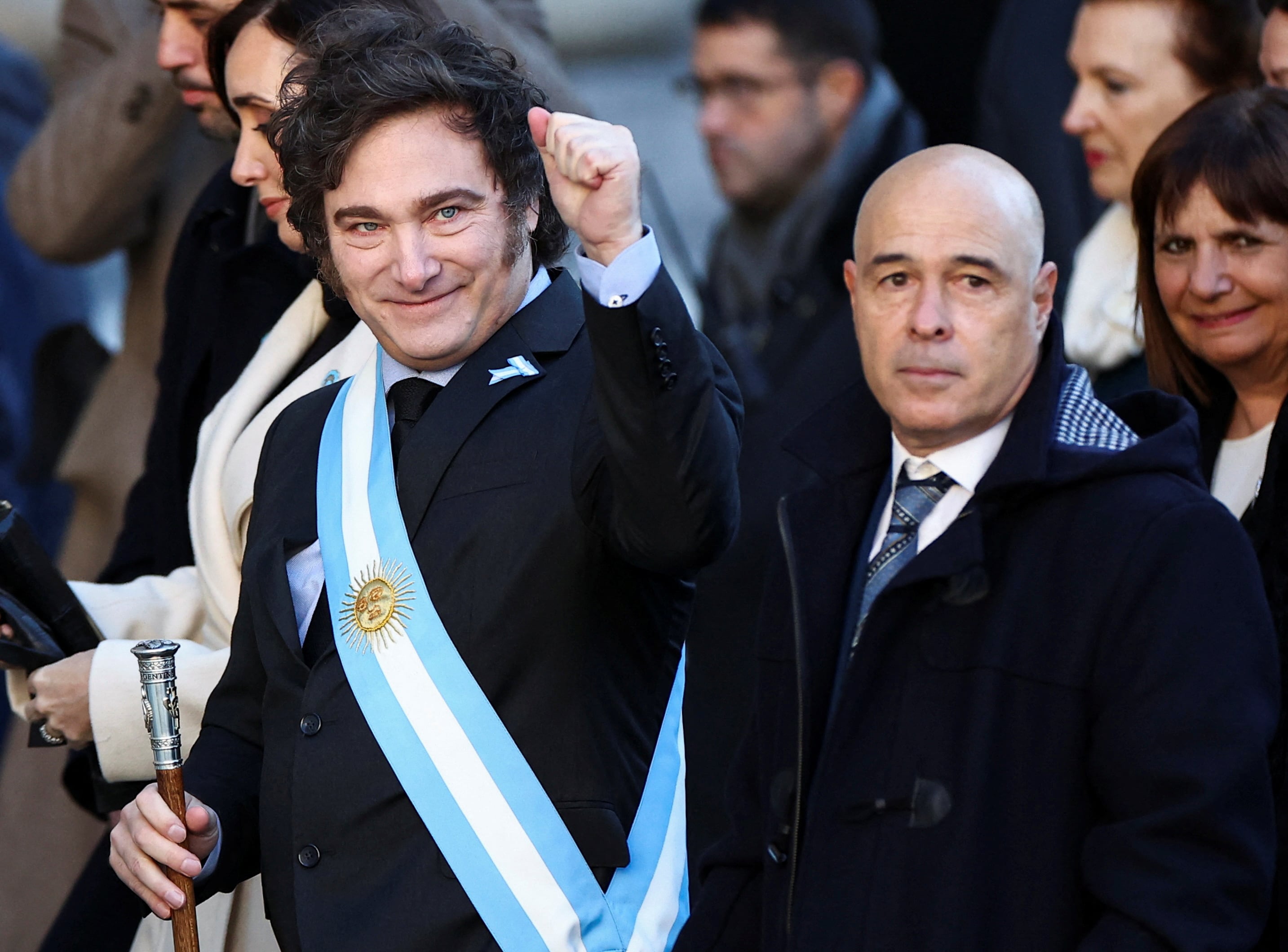 El presidente Javier Milei en el Te Deum del 25 de mayo de 2024 (REUTERS/Agustin Marcarian)