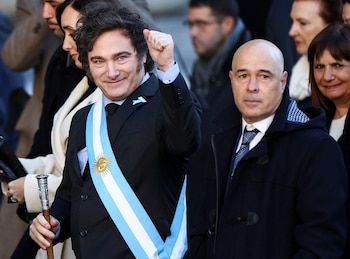 El presidente Javier Milei en el Te Deum del 25 de mayo de 2024 (REUTERS/Agustin Marcarian)