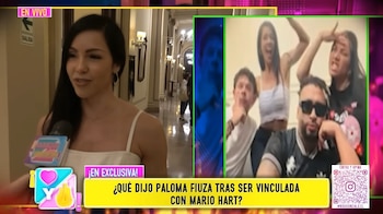 Paloma Fiuza rompe su silencio sobre Mario Hart y descarta problemas con Korina. Captura: Amor y Fuego.
