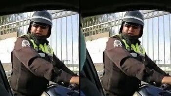 Video: captaron a policía de