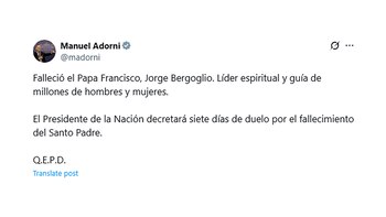 El mensaje del vocero presidencial,