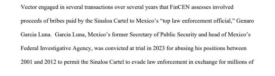 Parte del documento de FinCEN(Captura de pantalla/FinCEN)